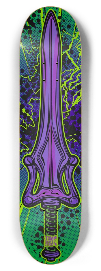 Skele Sword 7 7/8 7-7/8 Skateboard Deck