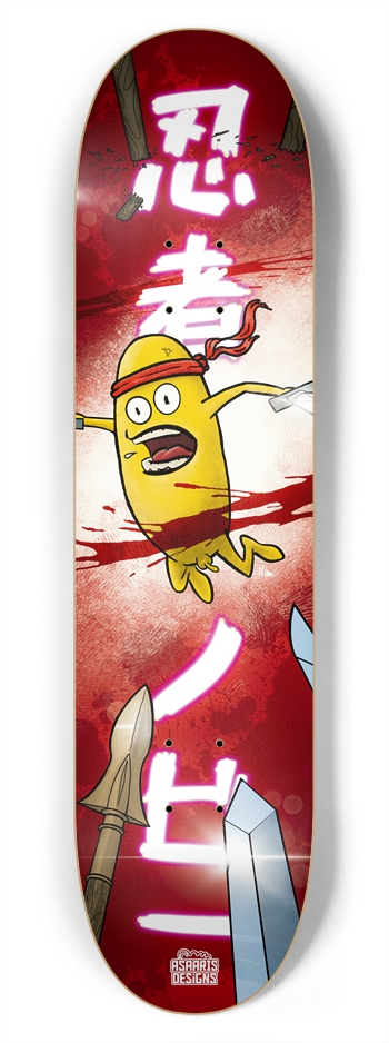 Ninja Bean 7.75” 7-3/4 Skateboard Deck