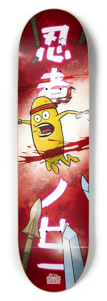 Ninja Bean 8.5” 8-1/2 Skateboard Deck