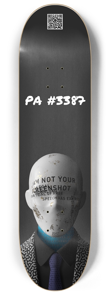 PA #3387 8-1/4 Skateboard Deck