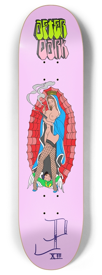 Mary Is A Badass 80s Katie Colors 8 Inch Skateboard Deck