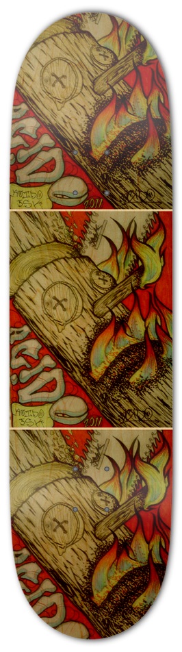 burnt wood chop
