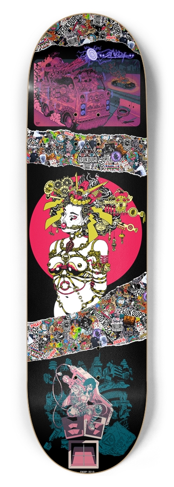 2fukdup Sticker Slap 8-3/4 Inch Skateboard