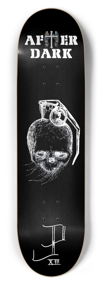 Skull Grenade Black 8.5 8-1/2 Skateboard Deck