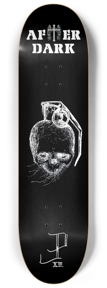 Skull Grenade Black 8.25 8-1/4 Skateboard Deck