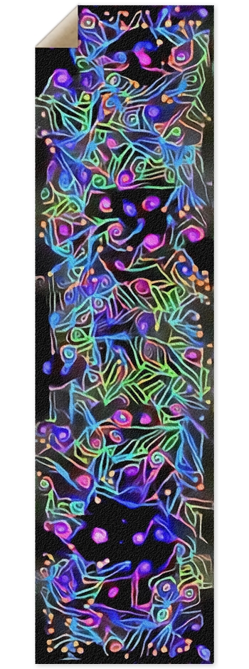Neon Lines 9 x 33 Inch Griptape