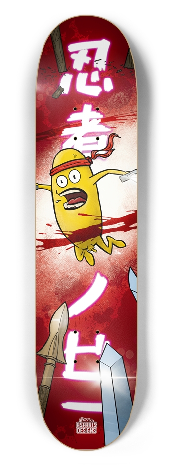 Ninja Bean 7.5” 7-1/2 Skateboard Deck