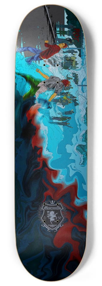 RIOT - Silver - 9in 9 Inch Skateboard