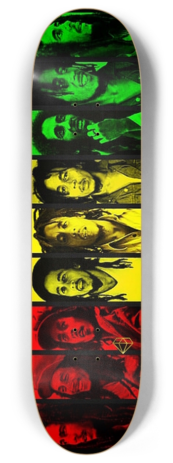 Bob Marley / 8'' 8 Inch Skateboard Deck