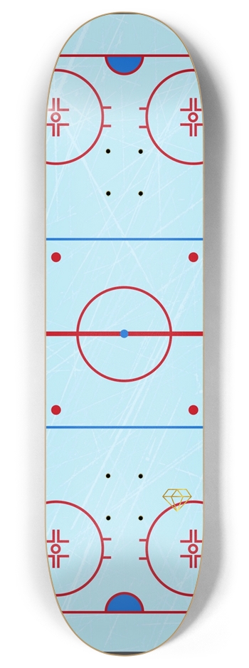 Ice Skate Ring / 8'' 8 Inch Skateboard Deck