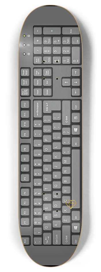 Keyboard / 8'' 8 Inch Skateboard Deck