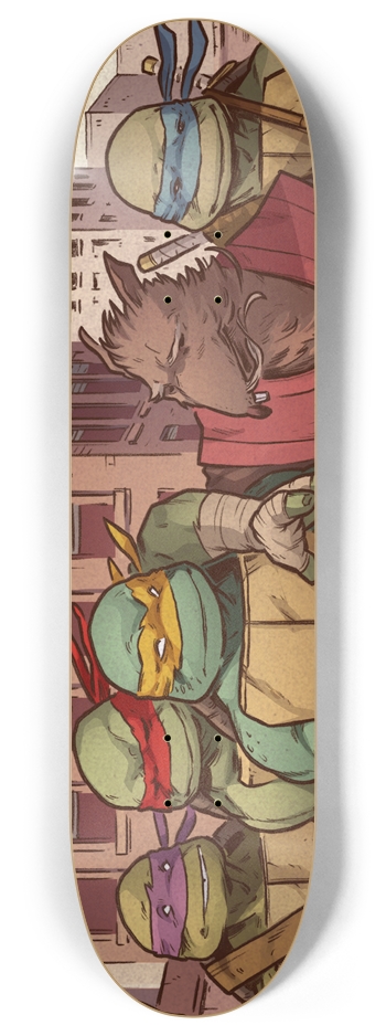 TMNT FAMILY 8 Inch Skateboard Deck