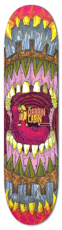 DABBIN CABIN GLIZZY MONSTER BOARD 7-3/4 Skateboard Deck 
