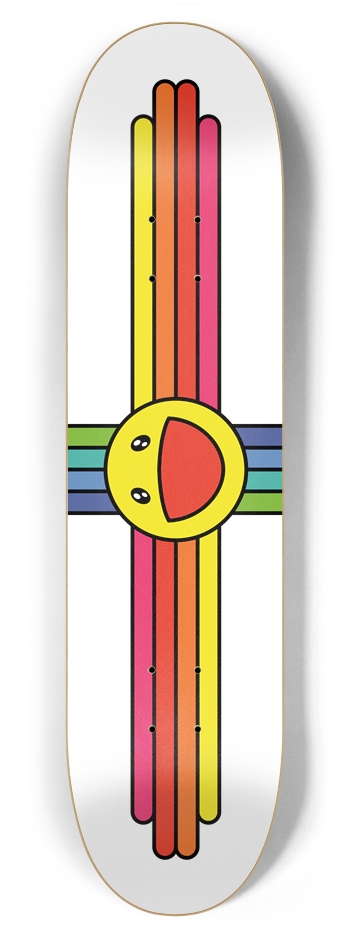Smiling Zia 7-7/8 7-7/8 Skateboard Deck