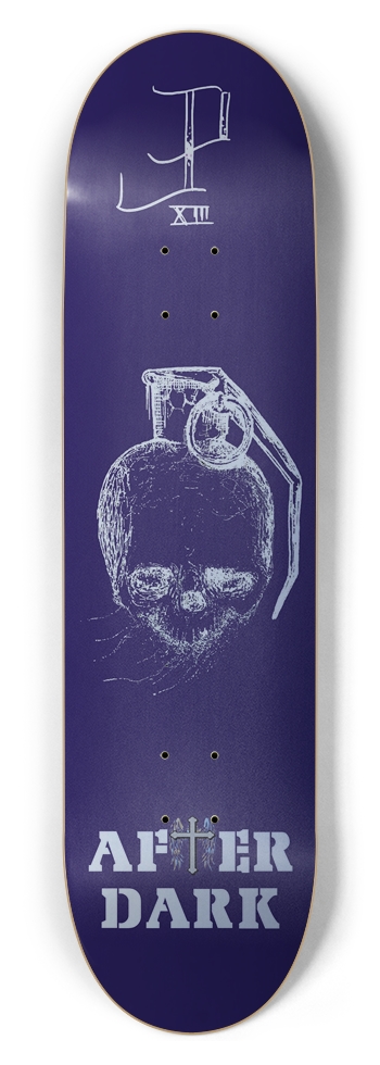 Skull Grenade Dark Blue 8.25 8-1/2 Skateboard Deck