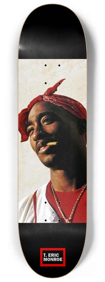 Tupac Shakur, Blunt Smile, 1994 8-1/4 Skateboard Deck