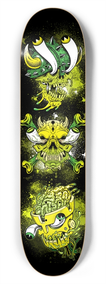 SkullzZZ 7-3/4 Skateboard Deck