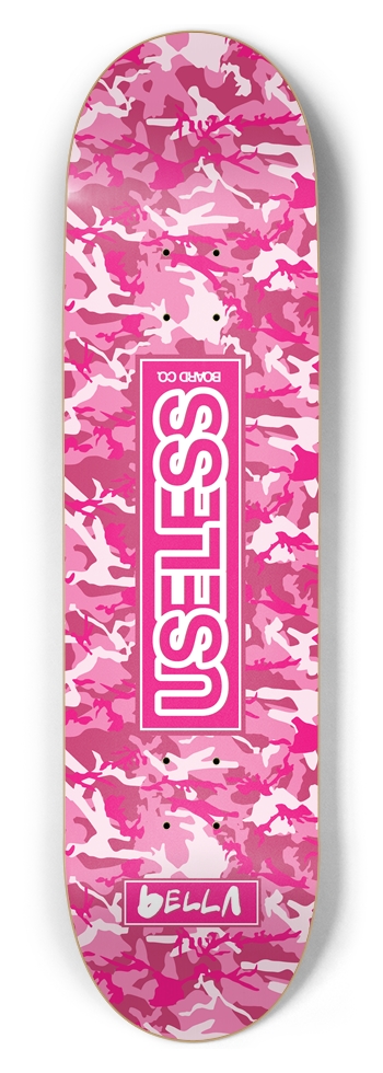 Bella Camo / Pink / 8.5 8-1/2 Skateboard Deck