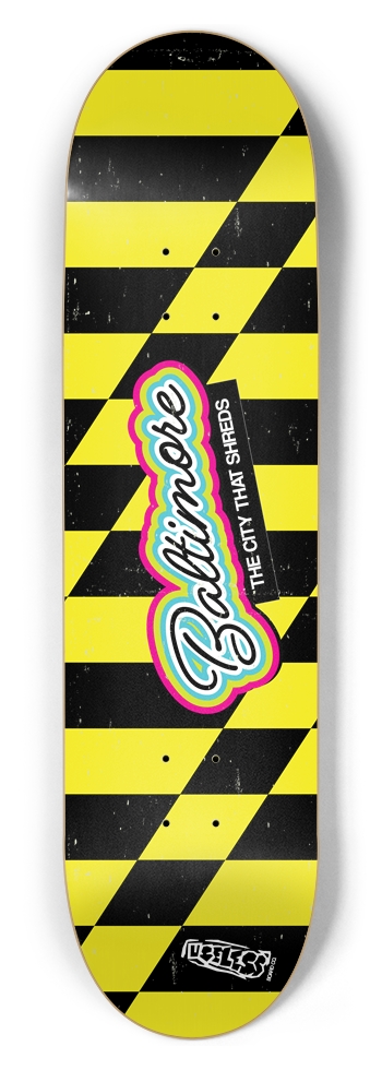 Baltimore Shreds / Yellow / 8.5 8-1/2 Skateboard Deck