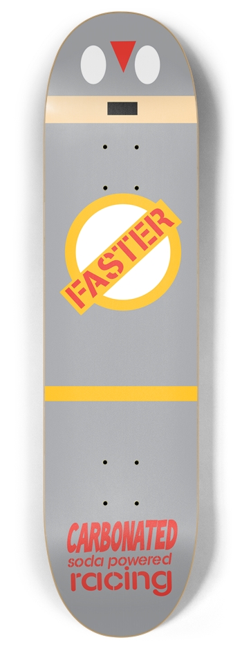 Silver Faster 8 inch Pop 8 Inch Skateboard Deck
