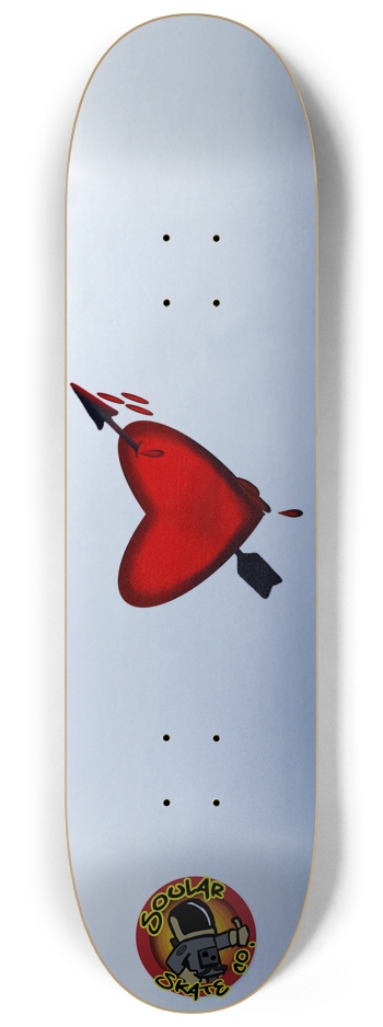 Soular Skate co. Pierced Heart 8-1/4 Skateboard Deck