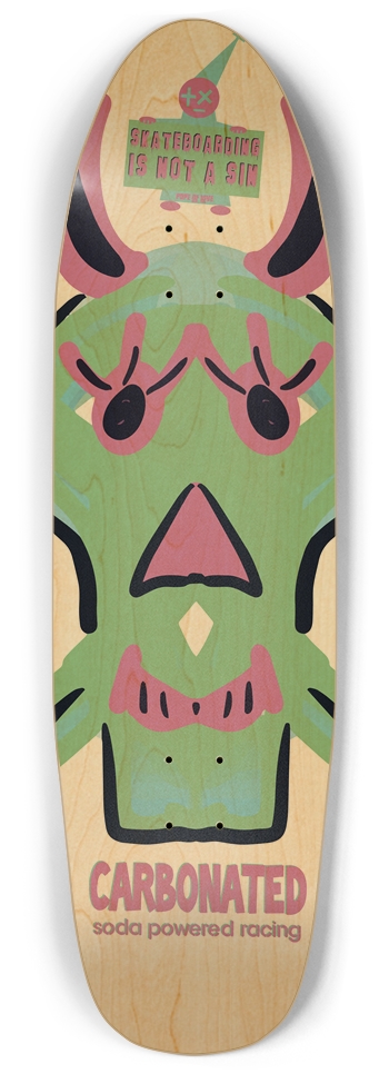 Horned Skull Skateboarding is Not a Sin Punk Nose Punk Nose Shape