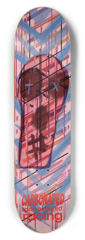 Unsteady Rasta Skull 8.5 8-1/2 Skateboard Deck