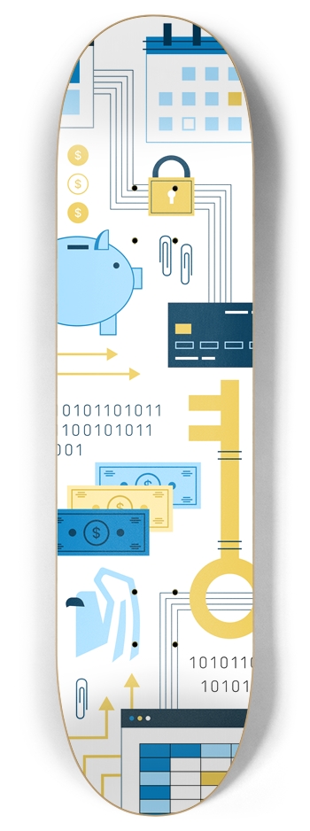 Integrated Payments 8 Inch Skateboard Deck