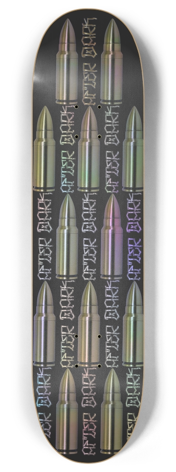 AD Bullets Silver 8 Inch Skateboard Deck