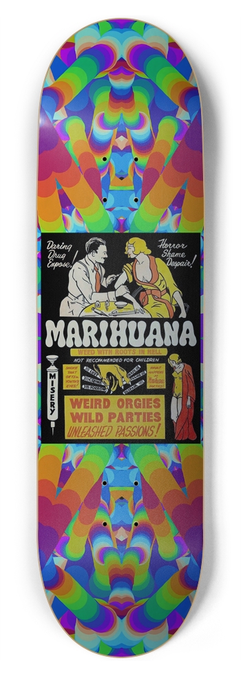 Pulp Fiction Novel Series Marahuana 8.75 8-3/4 Inch Skateboard