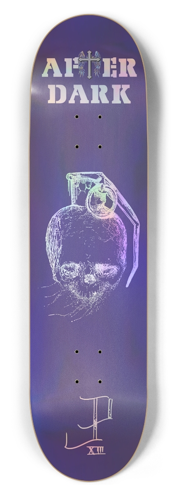 Skull Grenade Dark Blue 8.5 8-1/2 Skateboard Deck