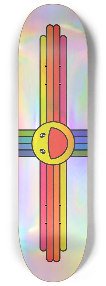 Smiling Zia 8-1/4 – HOLOGRAPHIC 8-1/4 Skateboard Deck