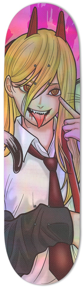 Chainsaw Man Power 8-3/4 Inch Skateboard