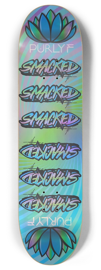 PURLYF repeating Smacked 8 Inch Skateboard Deck