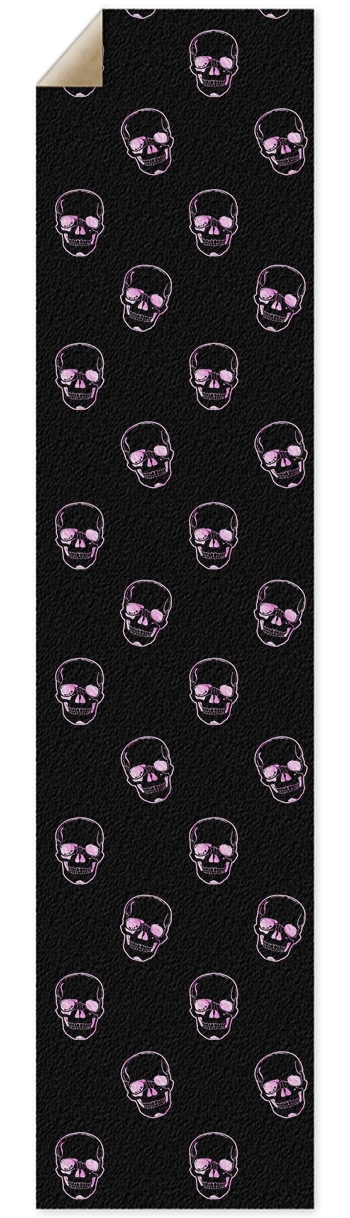 Pink Skull Crusher Long Board Grip Griptape for Longboards