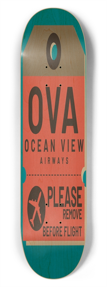 OVA Flight Tag Board 7-3/4 Skateboard Deck
