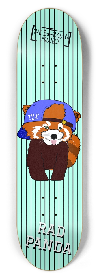 Rad Panda Baseball Deck - Size: 8.5 x 32 Inches 8-1/2 Skateboard Deck