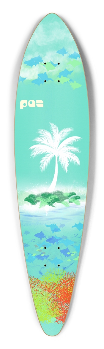 Caribbean flow Pintail Longboard