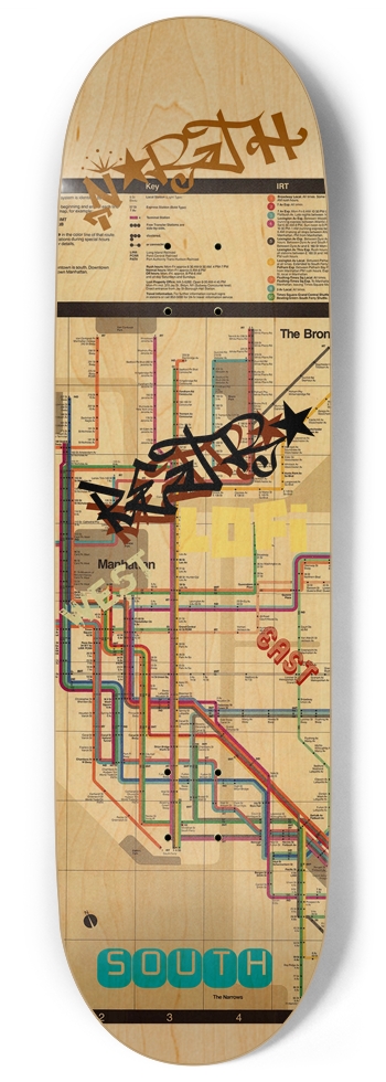 Retro transit 9 Inch Skateboard