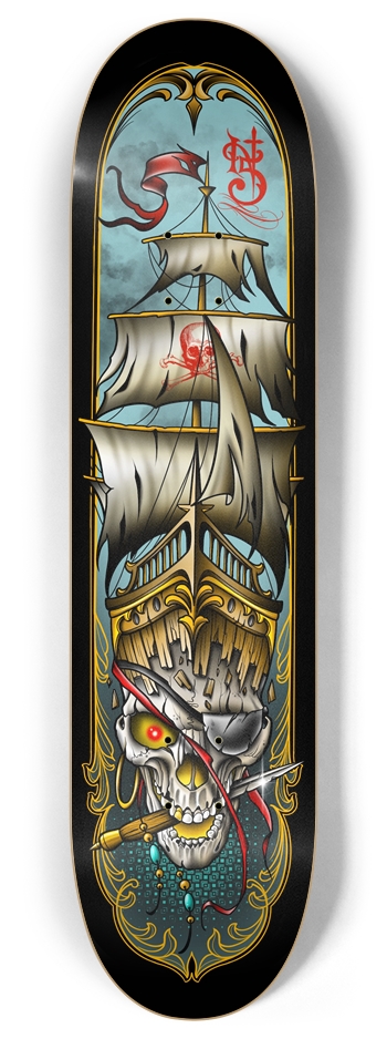 Pirate Custom Skateboard 8 Inch Skateboard Deck