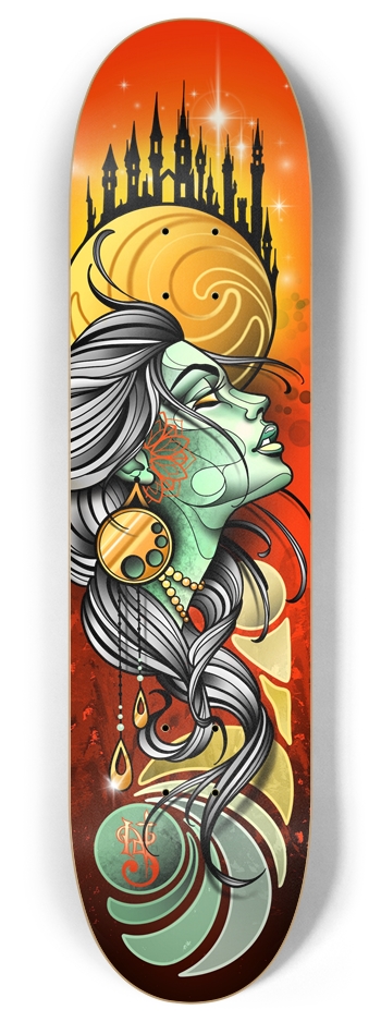 Lady Luck Custom Skateboard 8 Inch Skateboard Deck