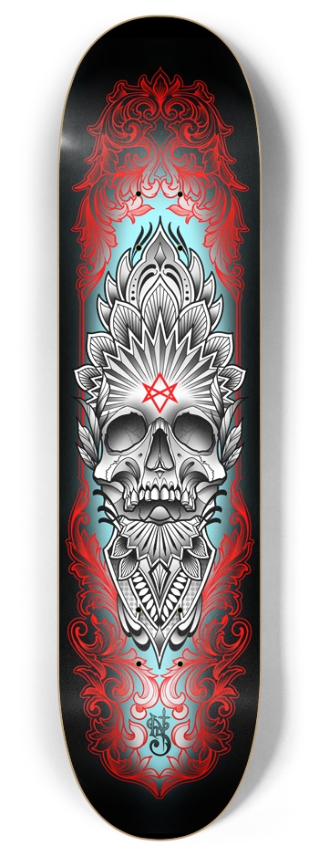 The Skull Custom Skateboard 8 Inch Skateboard Deck