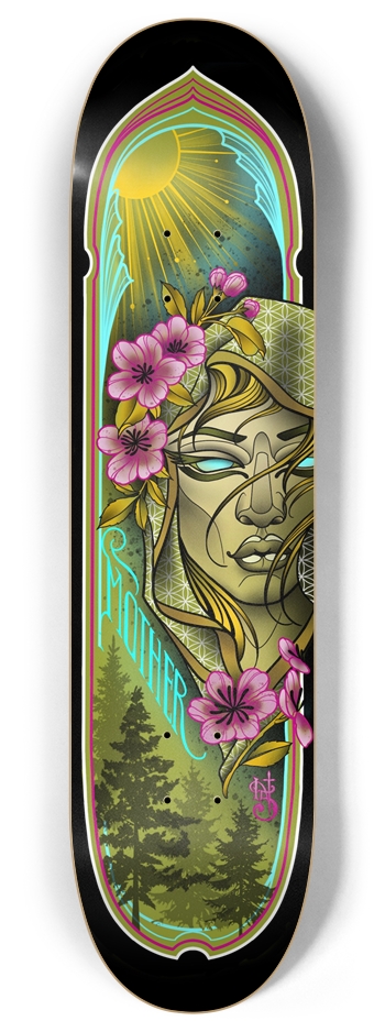 Mother Earth Custom Skateboard 8 Inch Skateboard Deck