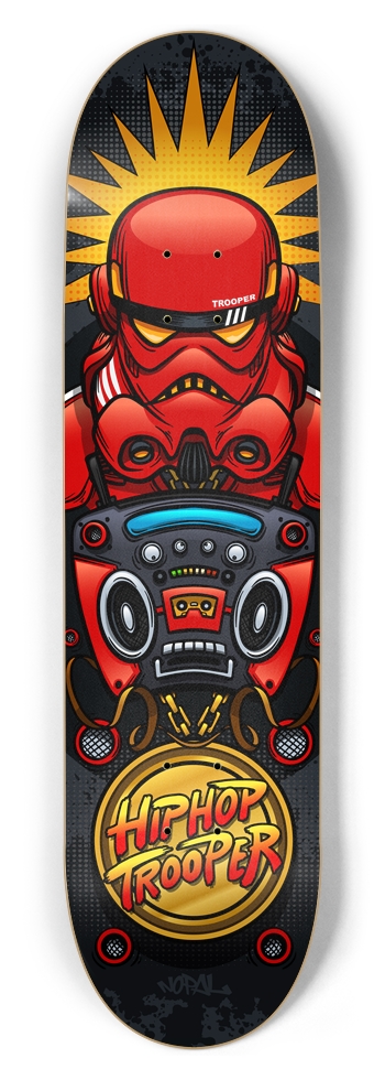 HIP HOP TROOPER: BOOMBOX 8-1/2 Skateboard Deck
