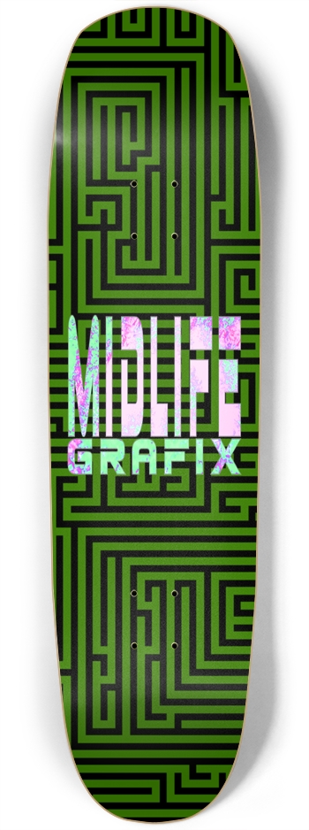 Square Nose Deck- Olive Green Maze Square Nose