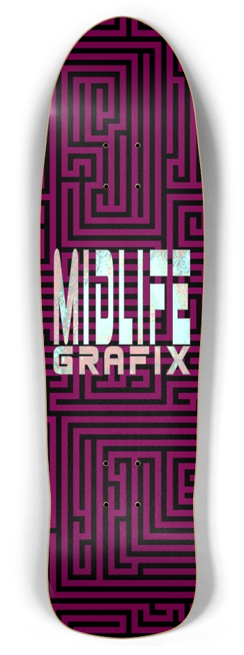 Midlife Grafix Brand Deck- Grape Maze Retro Rocket