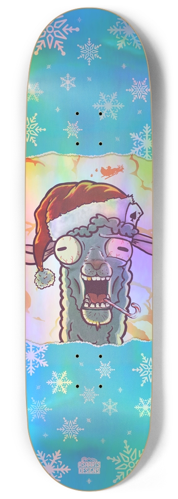 Llama Claus 9.0" 9 Inch Skateboard