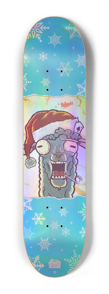 Llama Claus 7.25" (kids) 7-1/4 Mini/Kid Skateboard