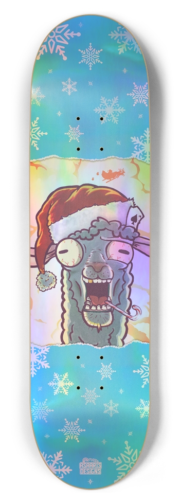 Llama Claus 8.5" 8-1/2 Skateboard Deck