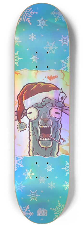 Llama Claus 8.25" 8-1/4 Skateboard Deck